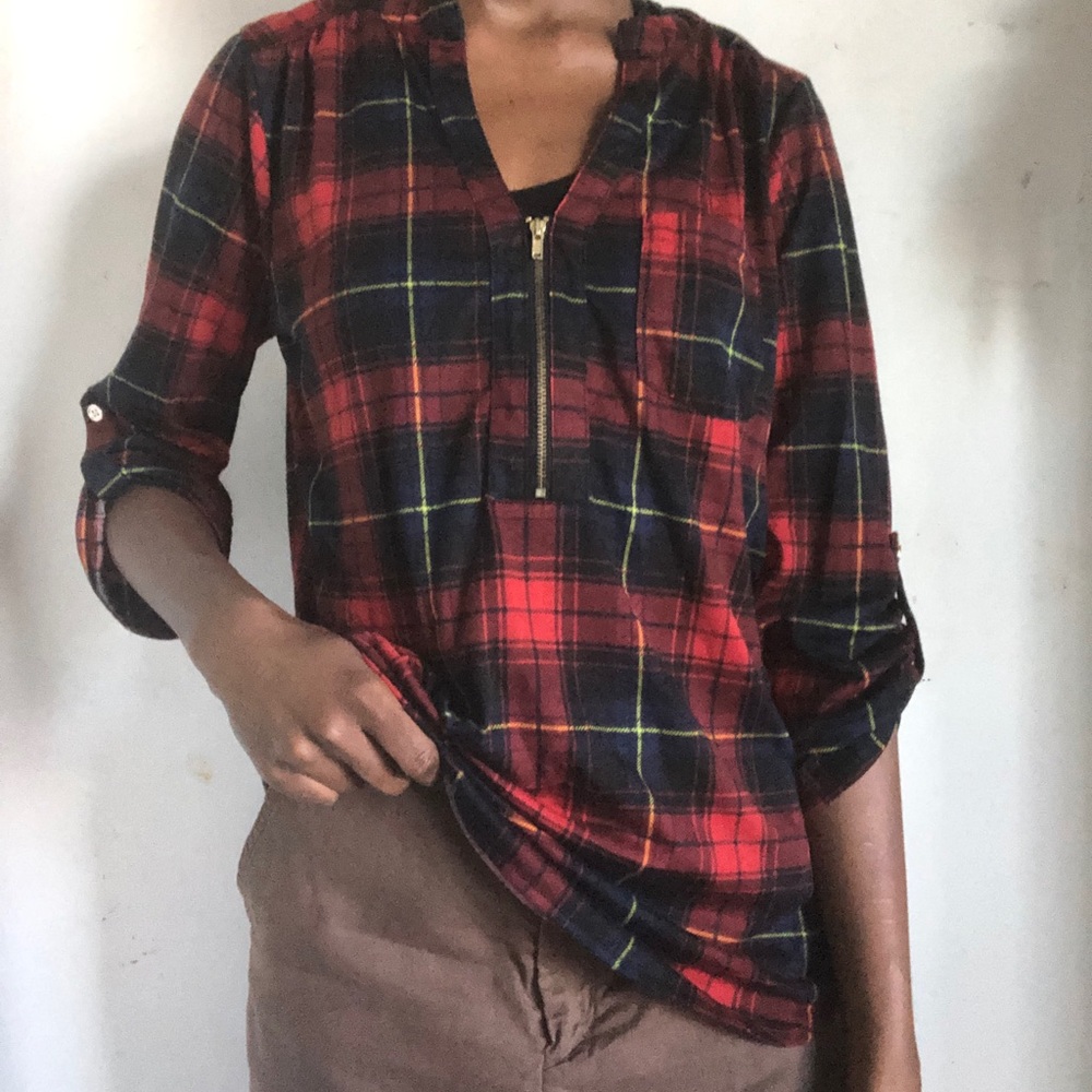 Plaid tunic
